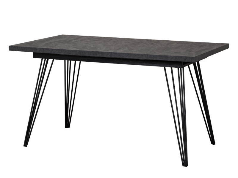 Обеденный стол Fusion 140-180x90x75.3 см, цвет: угольный камень / черный
