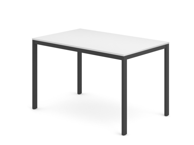 Обеденный стол Hommage Rectangle 120х75х75 см, цвет: белый премиум / черный