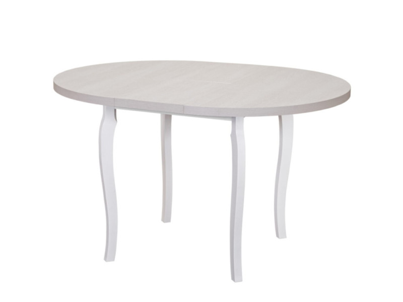 Обеденный стол Matis 100-130x100x76.5 см, цвет: бетон лайт / белый