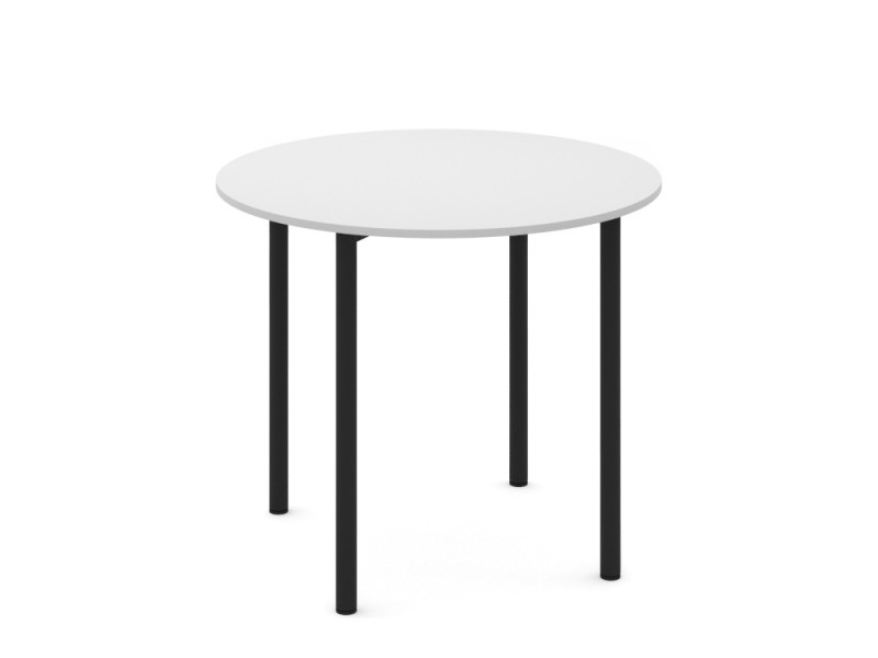 Обеденный стол Hommage Range 90х90х75 см, цвет: белый премиум / черный